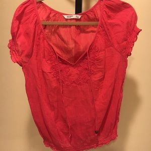 Old Navy Coral boho-style top